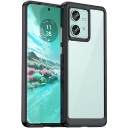 Mobigear Crystal Motorola Edge 40 Neo Plastique rigide Coque arrière - Noir