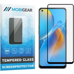 Mobigear Premium OPPO A74 4G Verre trempé Protection d'écran - Compatible Coque - Noir
