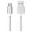 Mobigear Nylon - Câble USB-A vers USB-C 1 mètre - Blanc