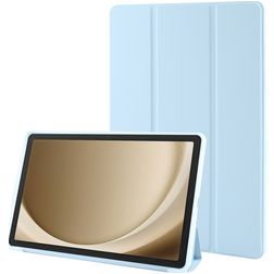 Mobigear Tri-Fold Gel Coque Samsung Galaxy Tab A9 Plus (2023) Etui en TPU,Similicuir - Bleu