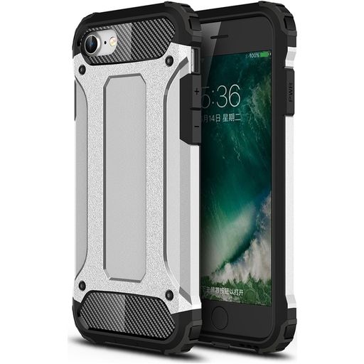 Mobigear Outdoor Coque iPhone SE (2022) Coque arrière Rigide Anti-Chocs - Argent