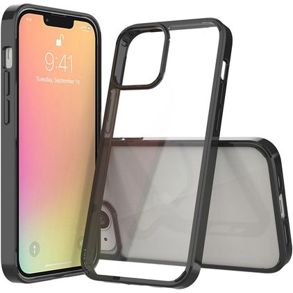 Mobigear Crystal iPhone 13 Plastique rigide Coque arrière - Noir