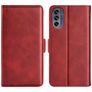 Mobigear Slim Magnet Housse Motorola Moto G62 Etui Porte-Monnaie - Rouge
