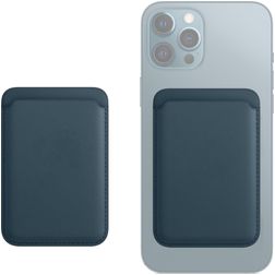 Mobigear Wallet - Porte Cartes en - 3 Cartes - Compatible MagSafe - Bleu