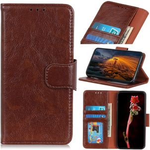 Mobigear Classy Housse iPhone 13 Etui Porte-Monnaie - Marron