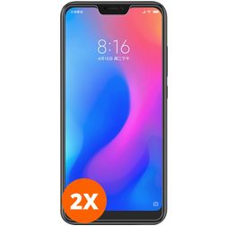 Mobigear Xiaomi Redmi Note 6 Pro Verre trempé Protection d'écran - Compatible Coque (Lot de 2)