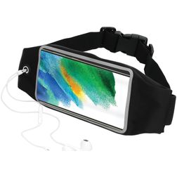 Mobiparts Comfort Fit Belt Brassard Téléphone Samsung Galaxy S21 FE Ceinture Coque de Sport en Neoprène - Noir