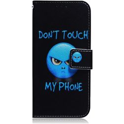Mobigear Design Housse Samsung Galaxy A21 Etui Porte-Monnaie - Do Not Touch