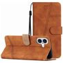 Mobigear Stitch Housse iPhone 17 Etui Porte-Monnaie - Marron