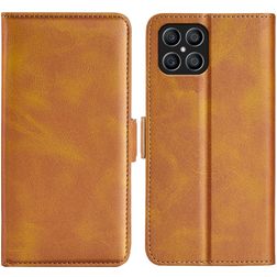 Mobigear Slim Magnet HONOR X8 Étui Portefeuille - Cognac