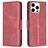 Mobigear Excellent iPhone 15 Pro Étui Portefeuille - Rouge