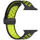 Mobigear Sport Plus Mag Bracelet Silicone Apple Watch Fermeture magnétique - 42/41/40/38 mm - Noir / Vert