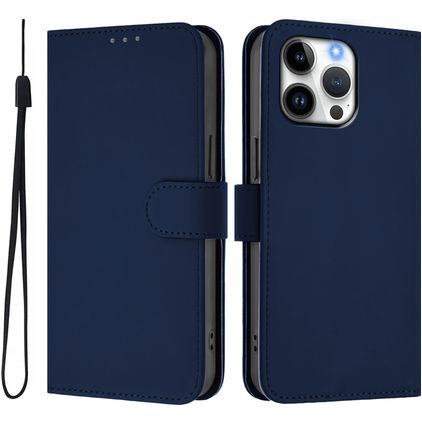 Mobigear Urban Wallet Housse iPhone 16 Pro Max Etui Porte-Monnaie - Bleu Marin