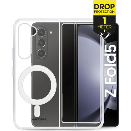 Mobilize Naked Protection Coque Transparente Samsung Galaxy Z Fold 5 MagSafe Coque arrière Rigide Anti-Chocs - Transparent
