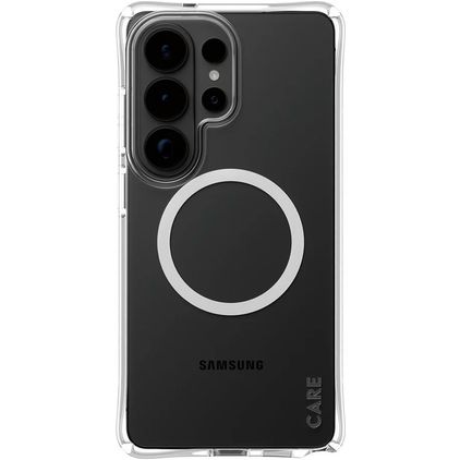 CARE by PanzerGlass Fashionable Coque Transparente Samsung Galaxy S26 Ultra MagSafe Coque arrière en Silicone - Transparent