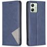 Mobigear Rhombus Slim Housse Motorola Moto G54 Etui - Bleu