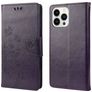 Mobigear Flowers Housse iPhone 14 Pro Max Etui Porte-Monnaie - Violet