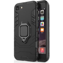 Mobigear Armor Ring Coque iPhone 7 Coque arrière Rigide Anti-Chocs avec Anneau-Support - Noir