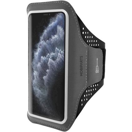 Mobiparts Comfort Fit Brassard Téléphone iPhone 11 Pro Brassard Coque de Sport en Neoprène - Noir