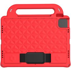 Mobigear Diamond Coque iPad Pro 11 Pouces (2021) Coque de tablette pour enfants avec Poignée Enfants en EVA - Rouge