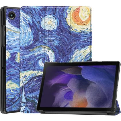 Mobigear Tri-Fold Coque Samsung Galaxy Tab A8 10.5 (2021) Etui - Starry Sky