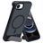 Mobiparts Hardcover Coque iPhone 16e MagSafe Coque arrière Rigide avec Support Amovible - Satin Black