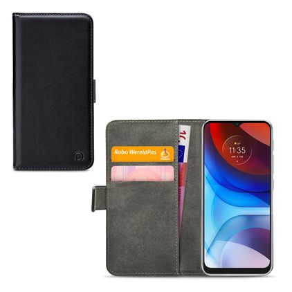 Mobilize Classic Gelly Wallet Motorola Moto E7 Power Étui Portefeuille - Noir