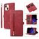Mobigear Zipper Housse iPhone 14 Etui Porte-Monnaie - Rouge