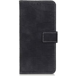 Mobigear Croco Google Pixel 6a Étui Portefeuille - Noir