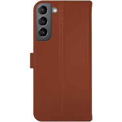 Valenta Classic Housse Samsung Galaxy S22 Plus Etui en Cuir Véritable Porte-Monnaie - Marron