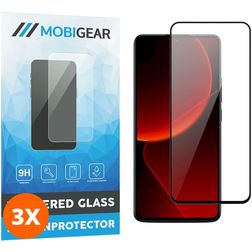 Mobigear Premium Xiaomi 13T Pro Verre trempé Protection d'écran - Compatible Coque - Noir (Lot de 3)