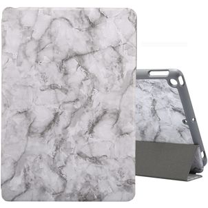 Mobigear Tri-Fold Marble Coque iPad 7 (2019) Etui + Porte-crayon - Gris