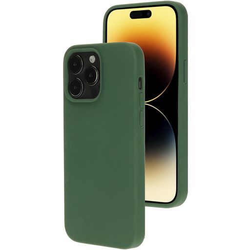 Mobiparts Coque iPhone 14 Pro Coque arrière en Silicone - Forest Green
