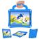 Mobigear Football Coque iPad Air 11 Pouces (2026) Coque arrière en EVA + Bandoulière + Support Amovible - Bleu