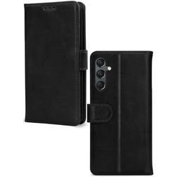 Mobilize Wallet Samsung Galaxy A24 Cuir véritable Étui Portefeuille - Noir