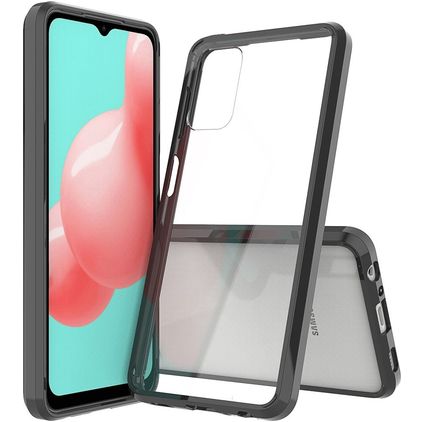 Mobigear Crystal Coque Samsung Galaxy A32 5G Coque arrière Rigide - Transparent / Noir