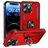 Mobigear Armor Ring Coque iPhone 16 Pro Max Coque arrière Rigide Anti-Chocs avec Anneau-Support - Rouge