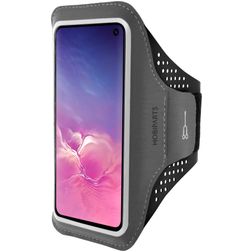 Mobiparts Comfort Fit Brassard Téléphone Samsung Galaxy S10e Brassard Coque de Sport en Neoprène - Noir