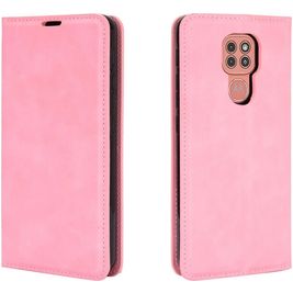 Mobigear Retro Slim Housse Motorola Moto G9 Play Etui Porte-Monnaie - Rose