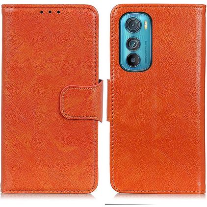 Mobigear Classy Motorola Edge 30 Étui Portefeuille - Orange