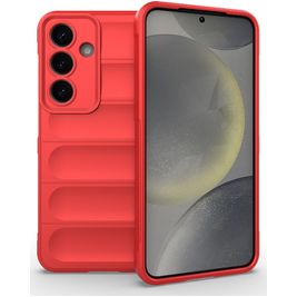 Mobigear Bumpy Coque Samsung Galaxy S25 Coque arrière en TPU Souple - Rouge