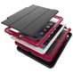 Mobigear Tri-Fold Folio Coque iPad 6 (2018) Etui - Noir / Magenta