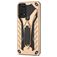 Mobigear Armor Stand Samsung Galaxy A03s Plastique rigide Coque arrière Antichoc avec béquille - Or