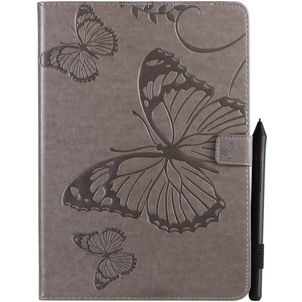Mobigear Butterfly Coque iPad 7 (2019) Etui + Porte-crayon - Gris