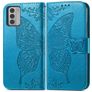 Mobigear Butterfly Housse Nokia G42 Etui Porte-Monnaie - Bleu