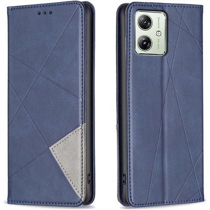 Mobigear Rhombus Slim Motorola Moto G54 Étui - Bleu