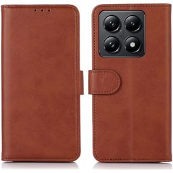Mobigear Wallet Housse Xiaomi 14T Etui Porte-Monnaie - Marron