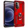 Mobigear Armor Ring Coque Motorola Moto G52 Coque arrière Rigide Anti-Chocs avec Anneau-Support - Rouge