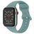 Mobigear Sport Dual Bracelet Silicone pour Apple Watch Fermeture à clou et passant - 49/46/45/44 mm - Vert pastel