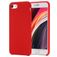 Mobigear Rubber Touch Coque iPhone SE (2022) Coque arrière en Silicone - Rouge